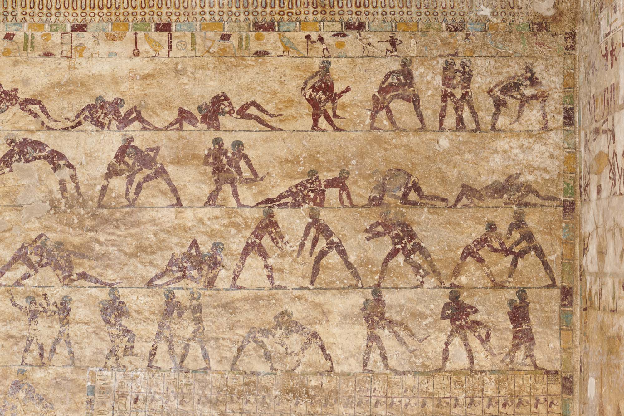 مشاهد المصارعة بمقبرة-خيتي مشاهد المصارعة بمقبرة-خيتي